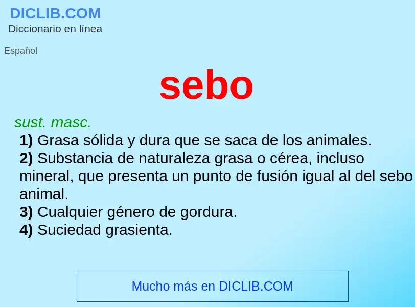 Wat is sebo - definition