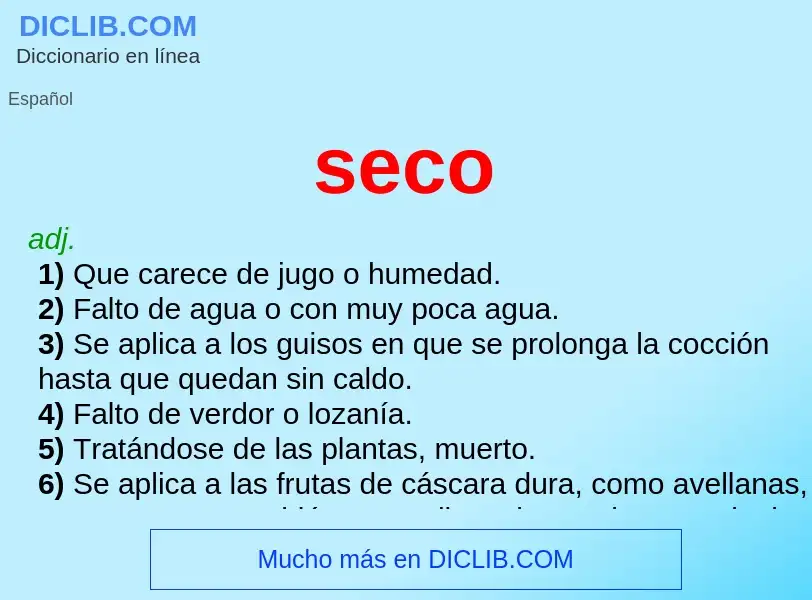 Wat is seco - definition