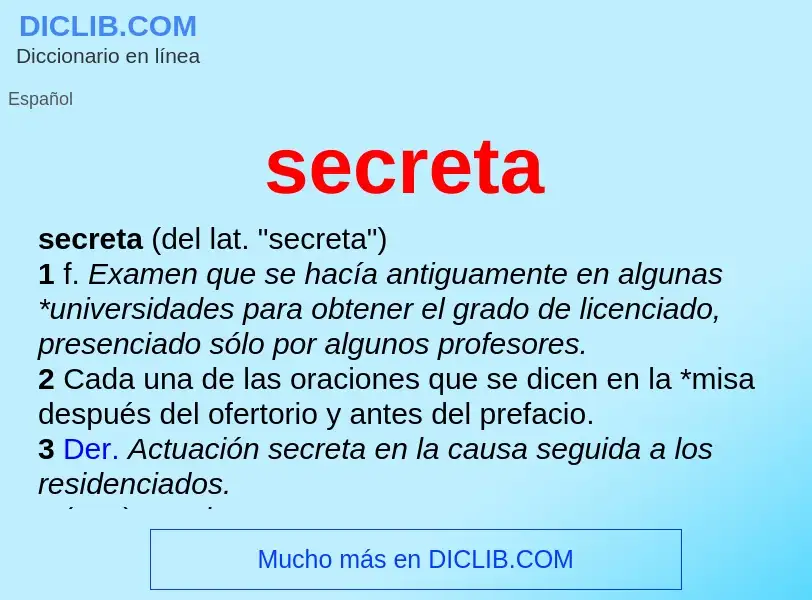 Wat is secreta - definition