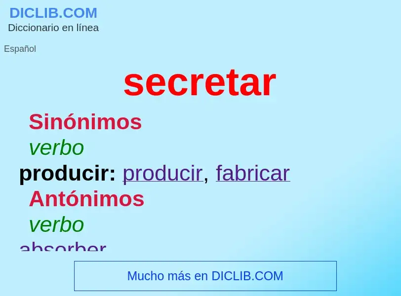 Was ist secretar - Definition