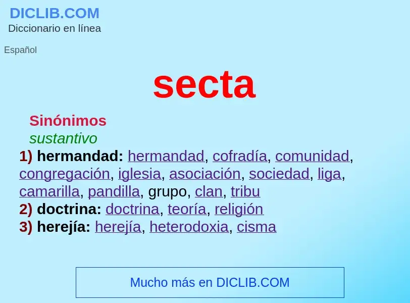 What is secta - definition