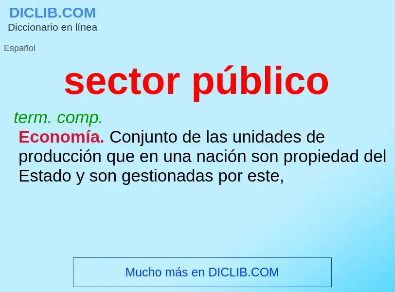 What is sector público - definition