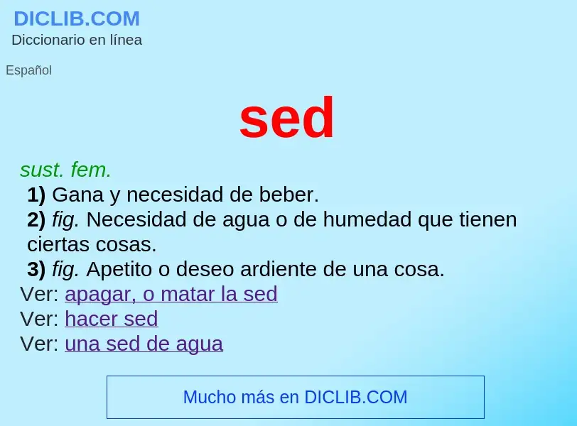 O que é sed - definição, significado, conceito