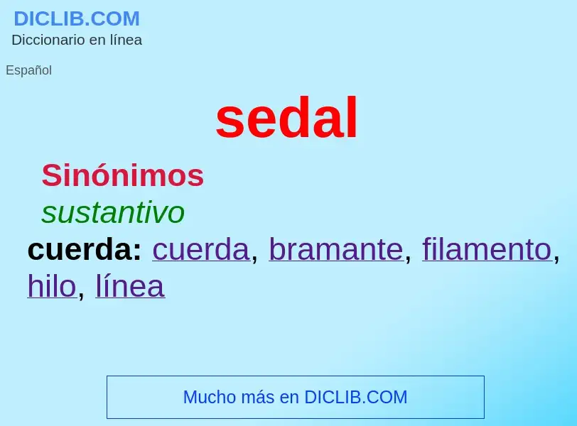 Wat is sedal - definition