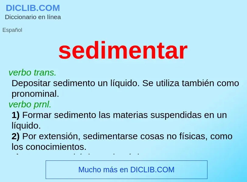 What is sedimentar - meaning and definition