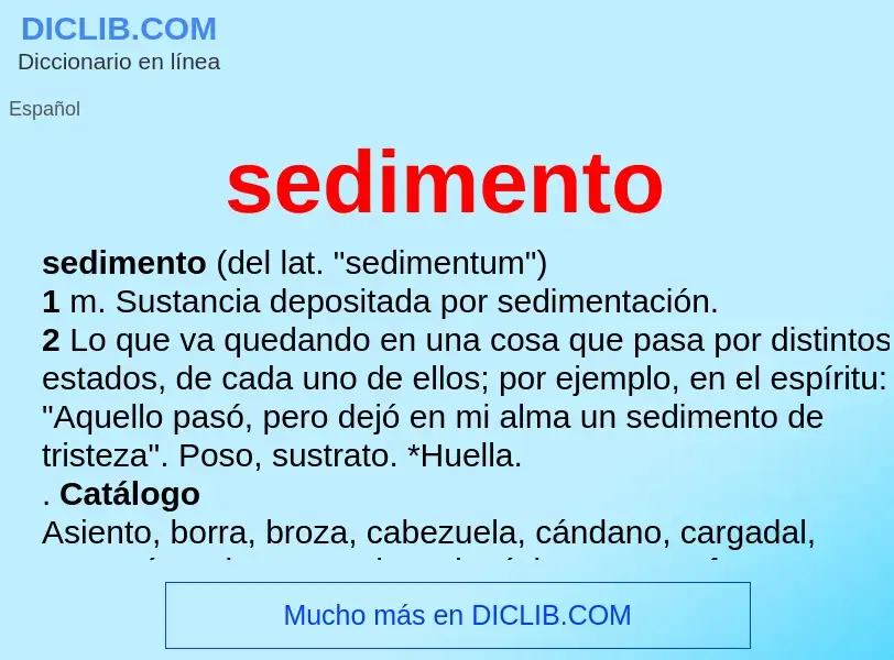 Was ist sedimento - Definition