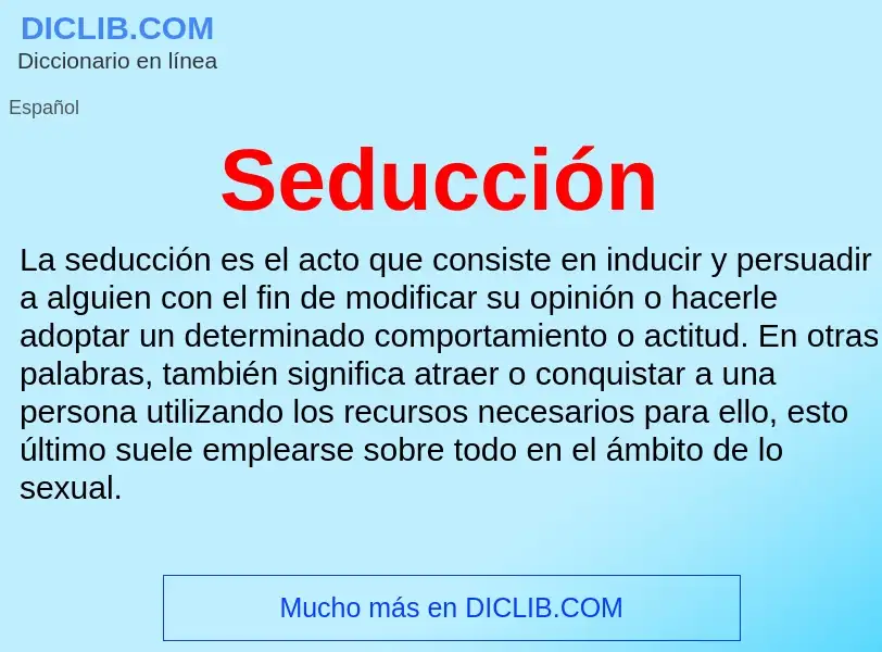 What is Seducción - definition