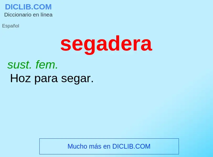 Wat is segadera - definition