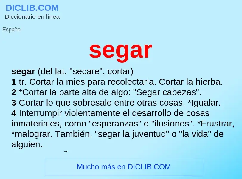 Wat is segar - definition