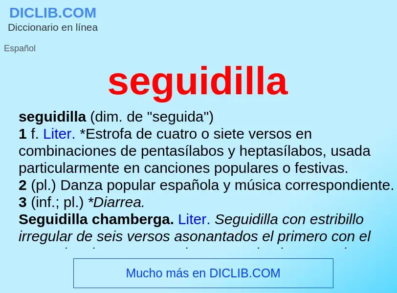 What is seguidilla - definition