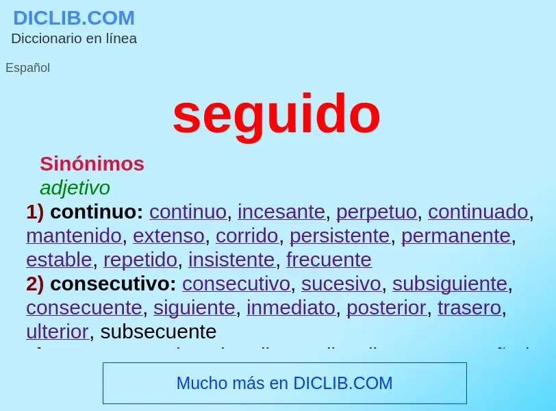 O que é seguido - definição, significado, conceito