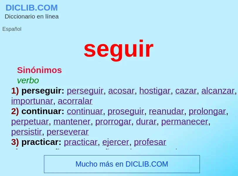 Wat is seguir - definition