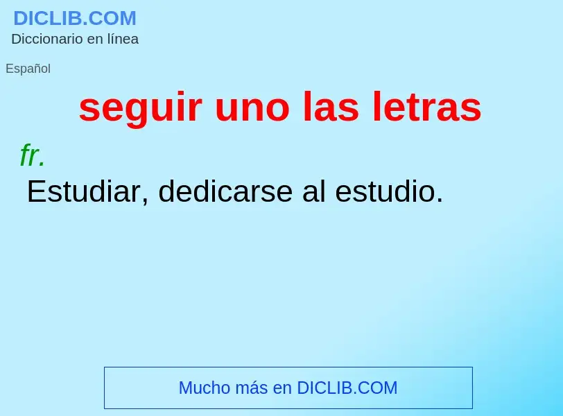 O que é seguir uno las letras - definição, significado, conceito