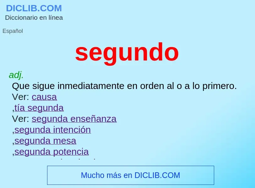 Che cos'è segundo - definizione