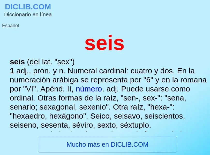 ¿Qué es seis? - significado y definición