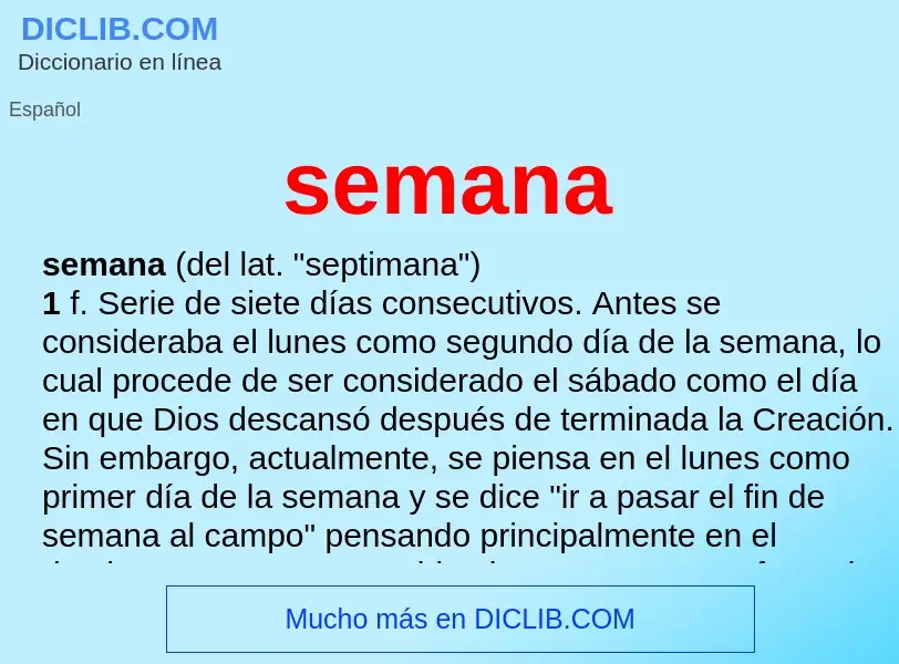 Wat is semana - definition