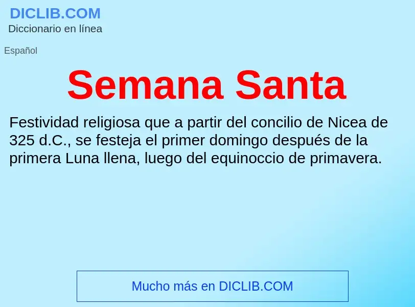 ¿Qué es Semana Santa? - significado y definición