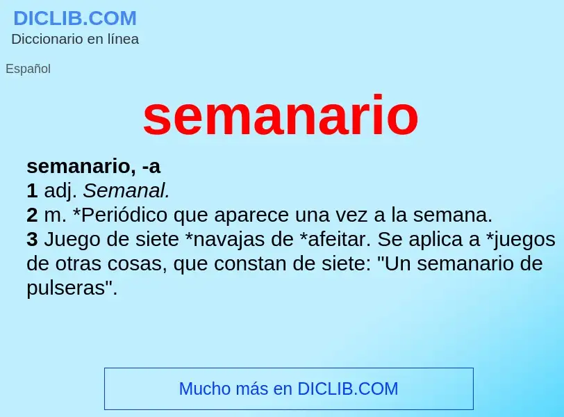 Was ist semanario - Definition