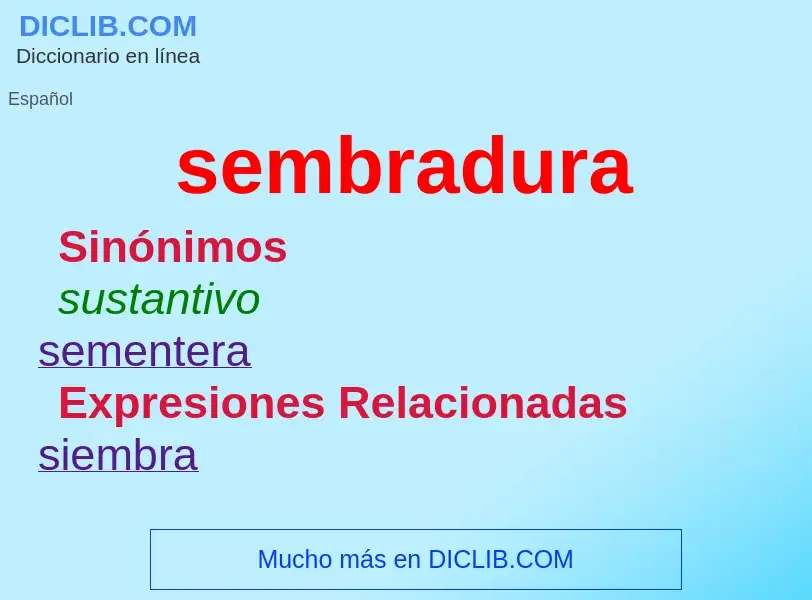 Wat is sembradura - definition