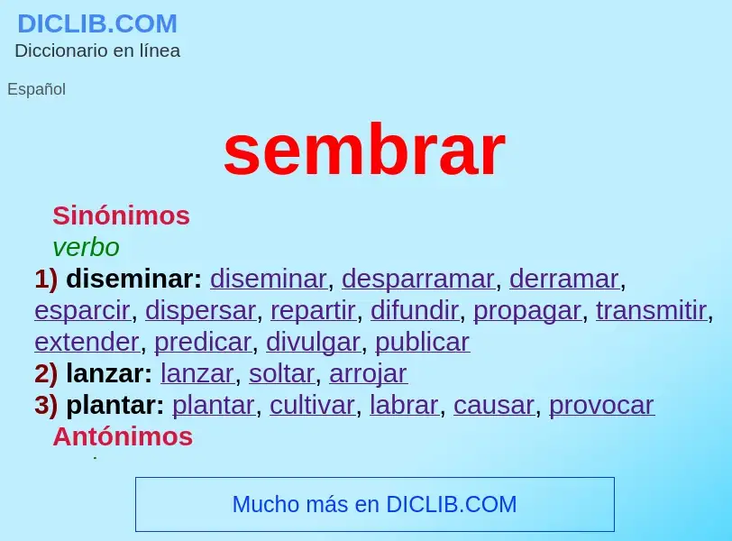 What is sembrar - definition