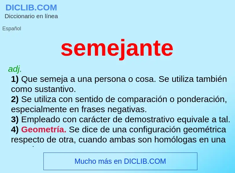 What is semejante - definition