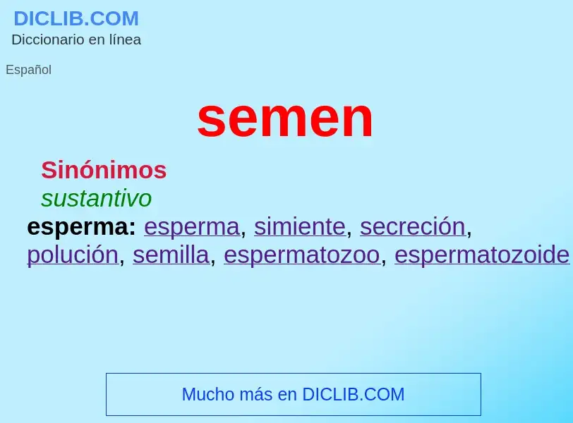 Wat is semen - definition