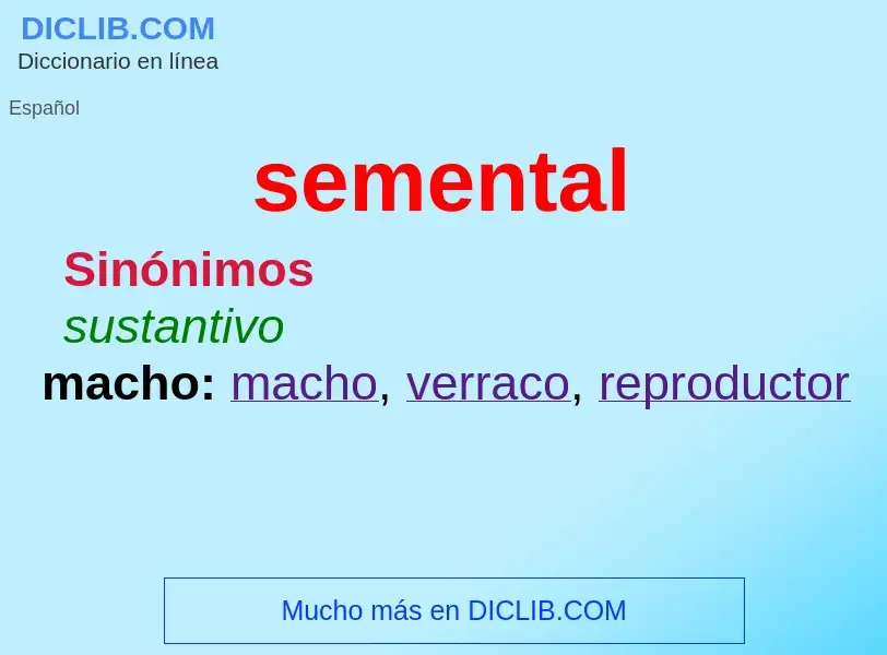 O que é semental - definição, significado, conceito