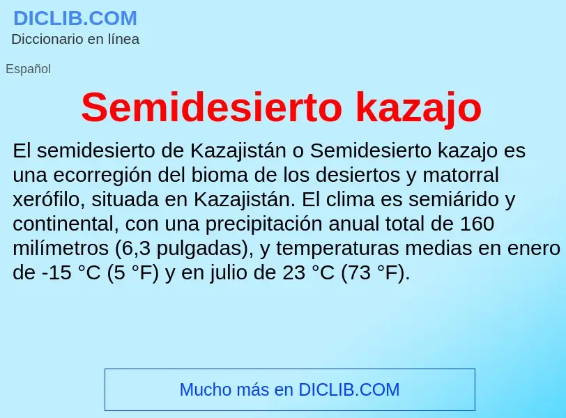 Что такое Semidesierto kazajo - определение