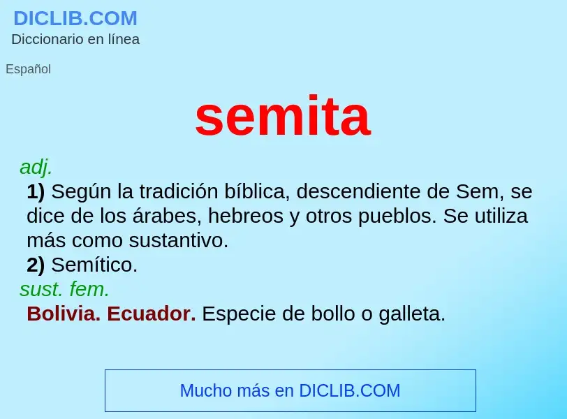 What is semita - meaning and definition