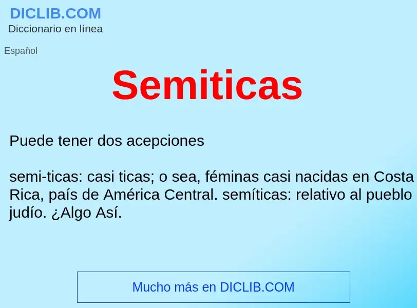 ¿Qué es Semiticas ? - significado y definición