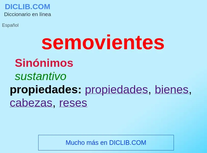 What is semovientes - definition