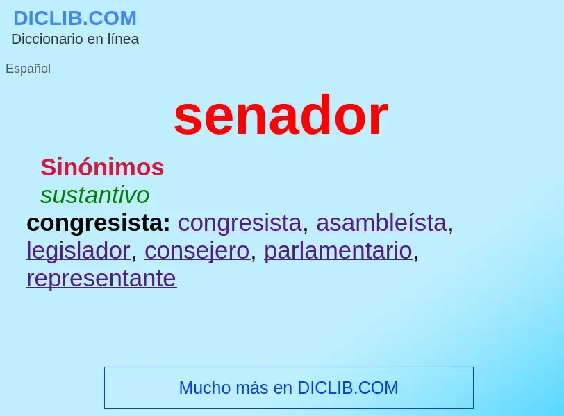 What is senador - definition