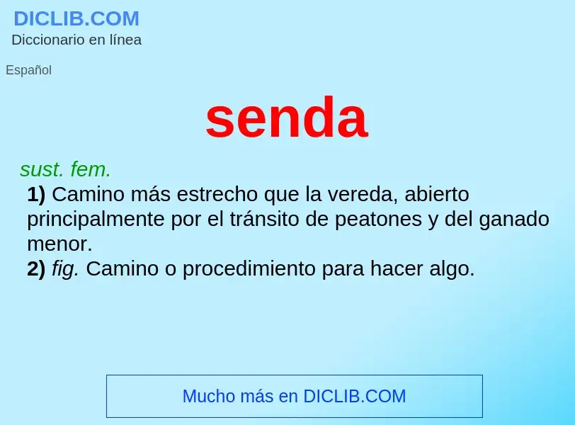 What is senda - definition