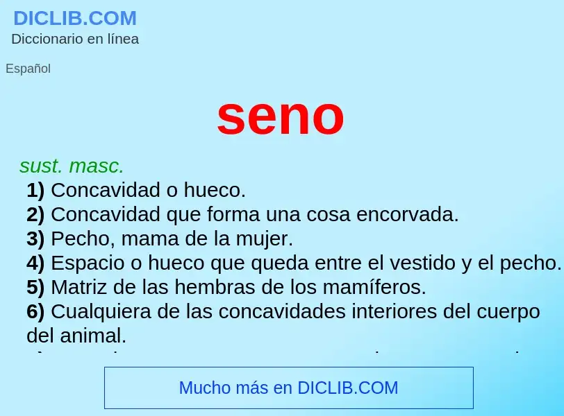 ¿Qué es seno? - significado y definición