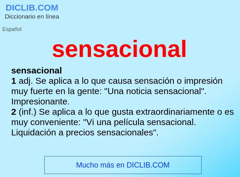 Wat is sensacional - definition