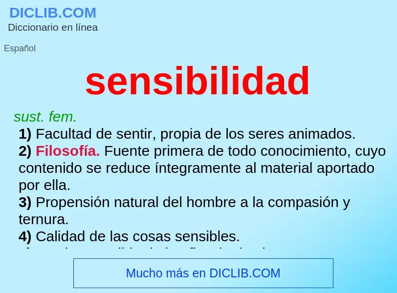 O que é sensibilidad - definição, significado, conceito