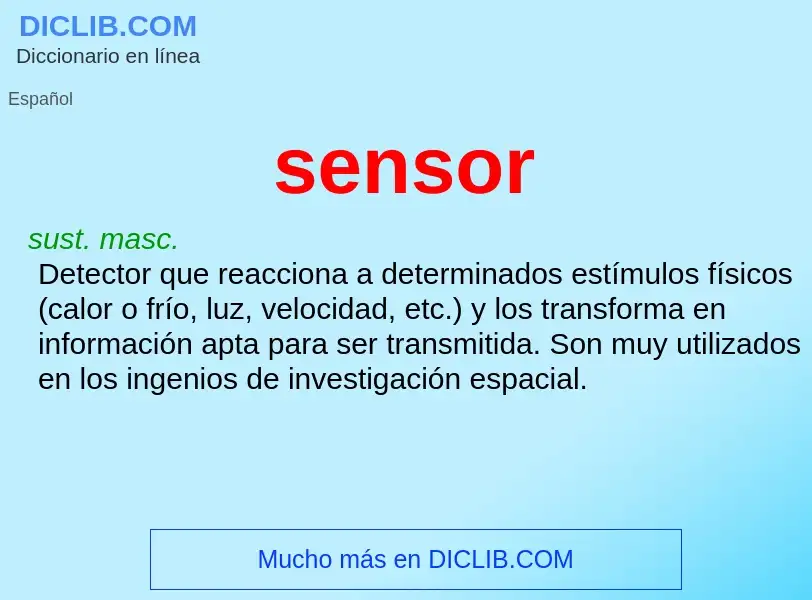 What is sensor - meaning and definition