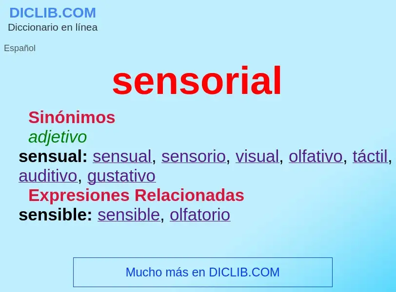 Что такое sensorial - определение