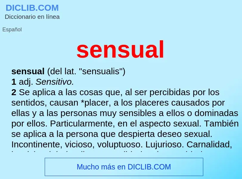 What is sensual - definition