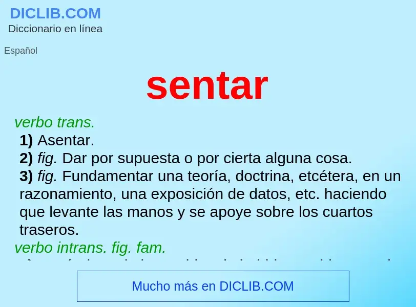 What is sentar - meaning and definition