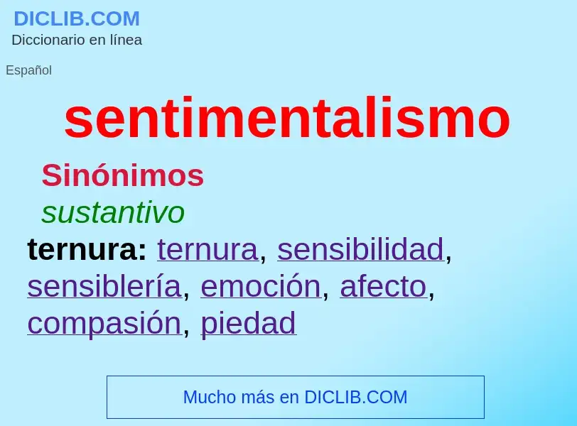 What is sentimentalismo - definition