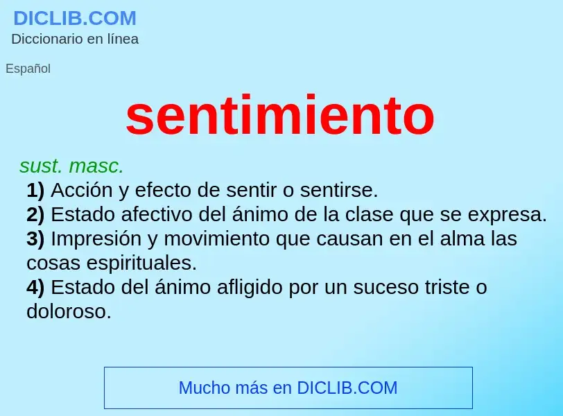 What is sentimiento - definition