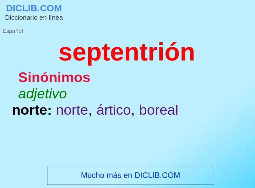 What is septentrión - definition