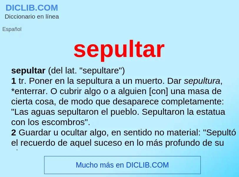 What is sepultar - definition