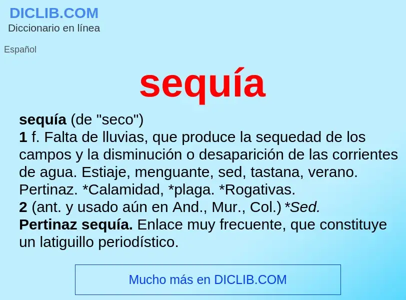 What is sequía - definition