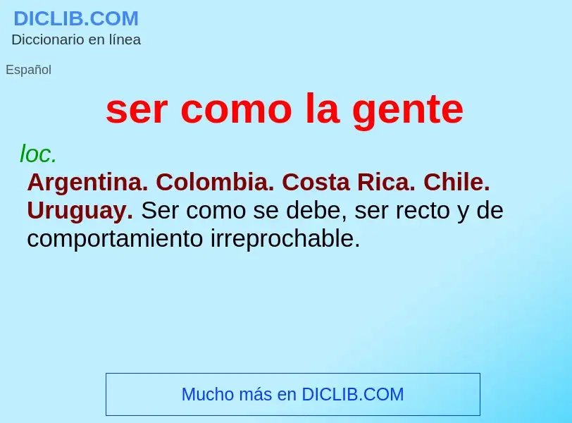 ¿Qué es ser como la gente? - significado y definición