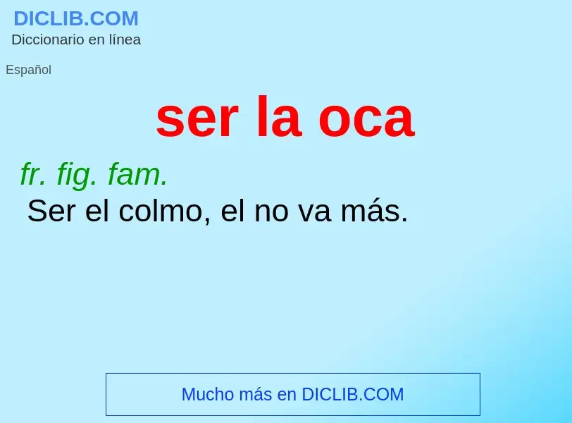 O que é ser la oca - definição, significado, conceito