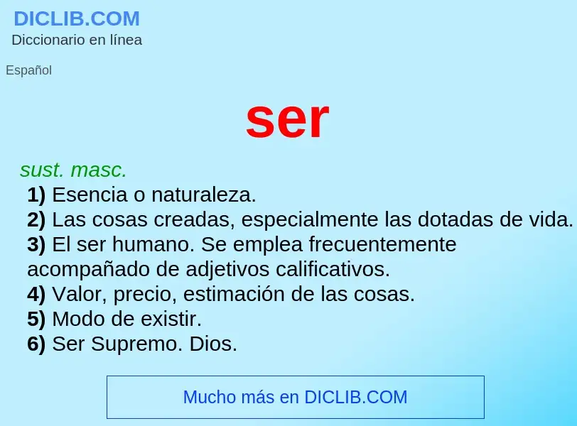 What is ser - definition