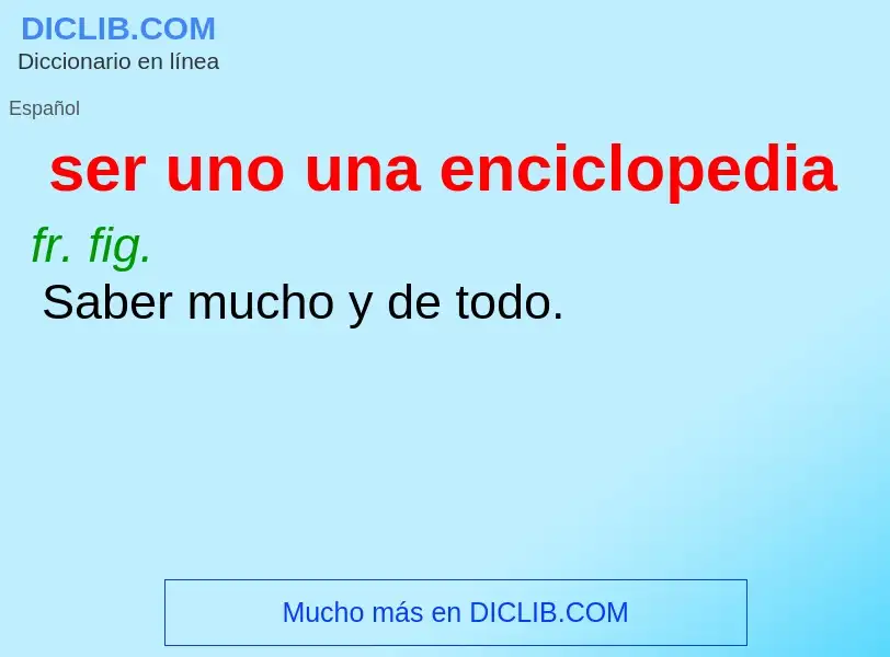 What is ser uno una enciclopedia - definition