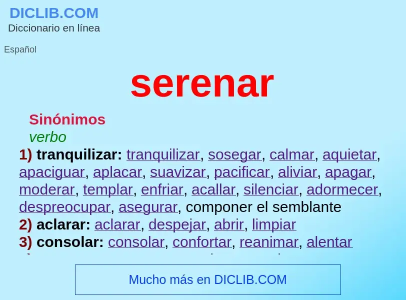 O que é serenar - definição, significado, conceito